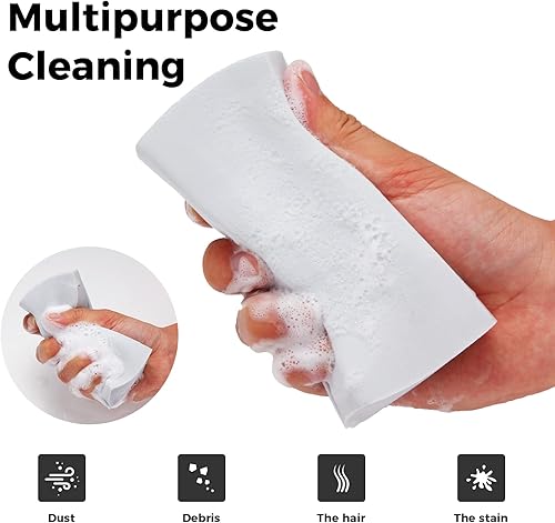 Paquete de 4 esponjas húmedas y 6 bobinadoras de cable negro