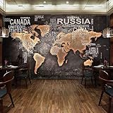 Papier peint Mural personnalisé 3D carte du monde archaïque Photo peinture murale Restaurant librairie fond décoration murale Papel De Parede-200 * 140 cm