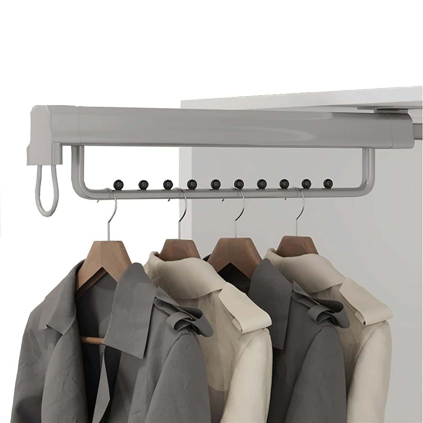 Appendiabiti Estraibile - Asta Estensibile Per Guardaroba, Appendiabiti Regolabile Per Asta Appendiabiti, Asta Tubolare Estensibile Per Asta Appendiabiti, Appendiabiti Estensibile Per Vestiti(35.8CM)