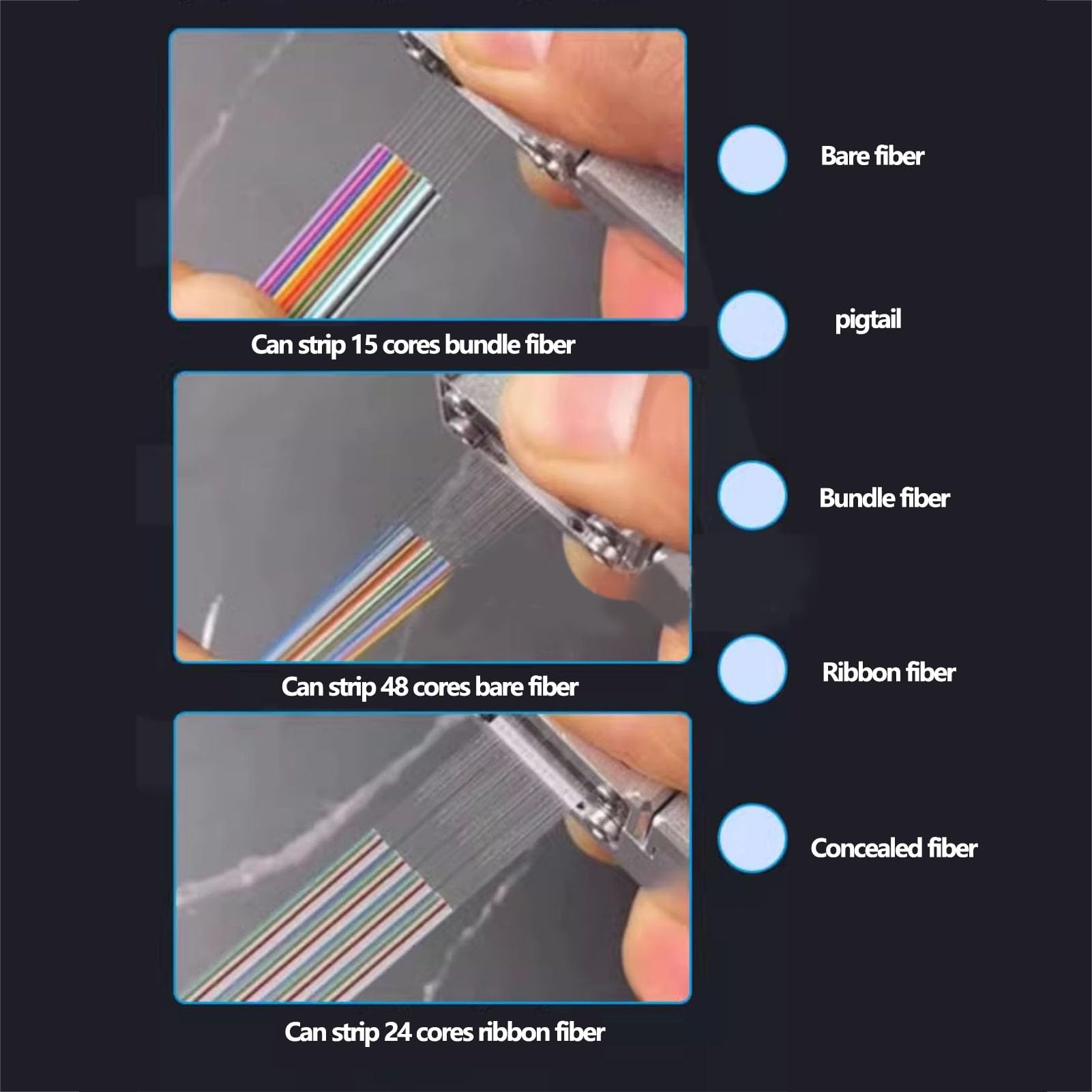 Matybobe Dénudeur Thermique à Fibre Optique, Outil de Dénudage