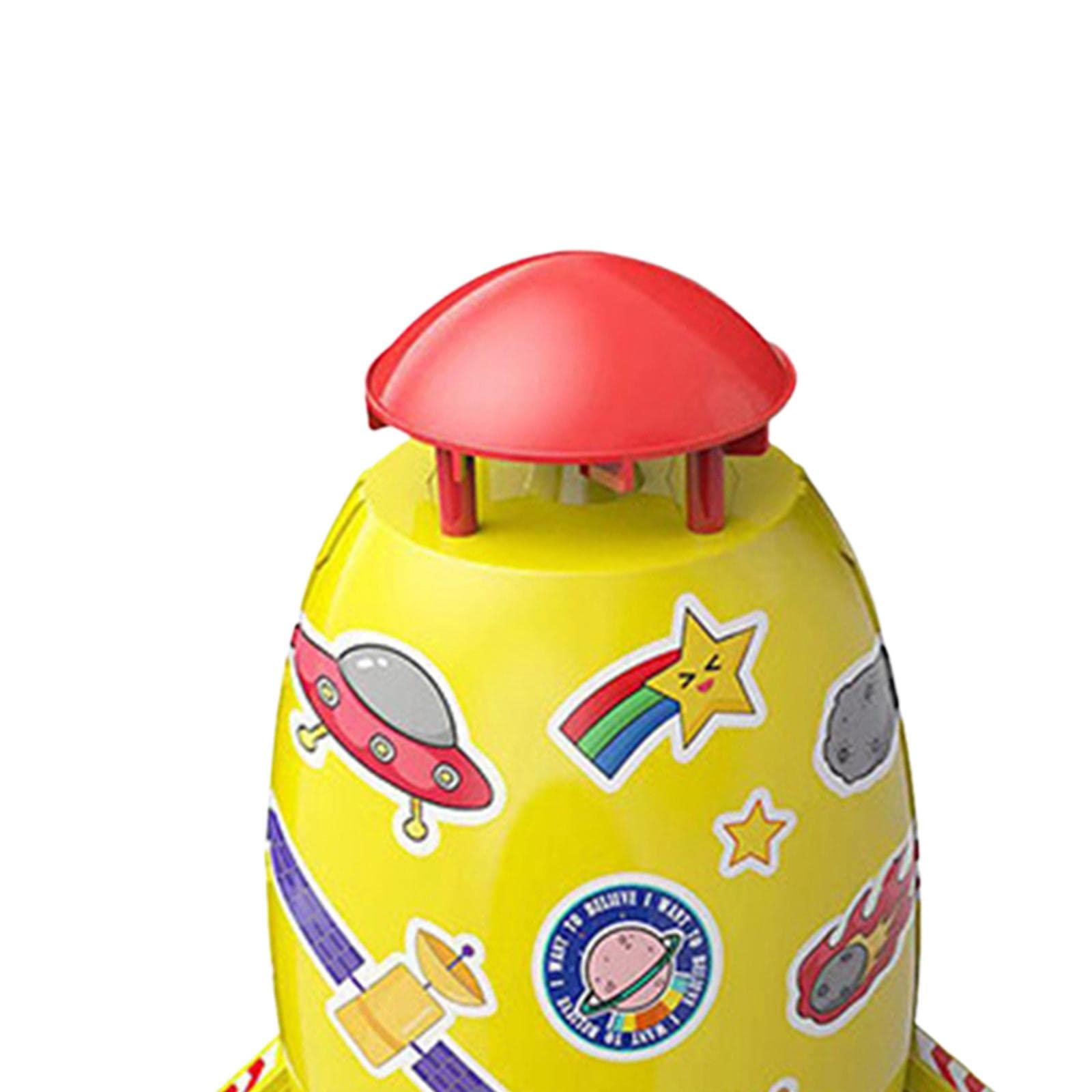 F Fityle Aspersor de Juguete Tipo Cohete, Juguetes Y Juegos con Agua Giratoria de 360°, Juguete de Elevación a Presión de Agua para Fiestas, Cumpleaños, Regalo, Amarillo, Individual
