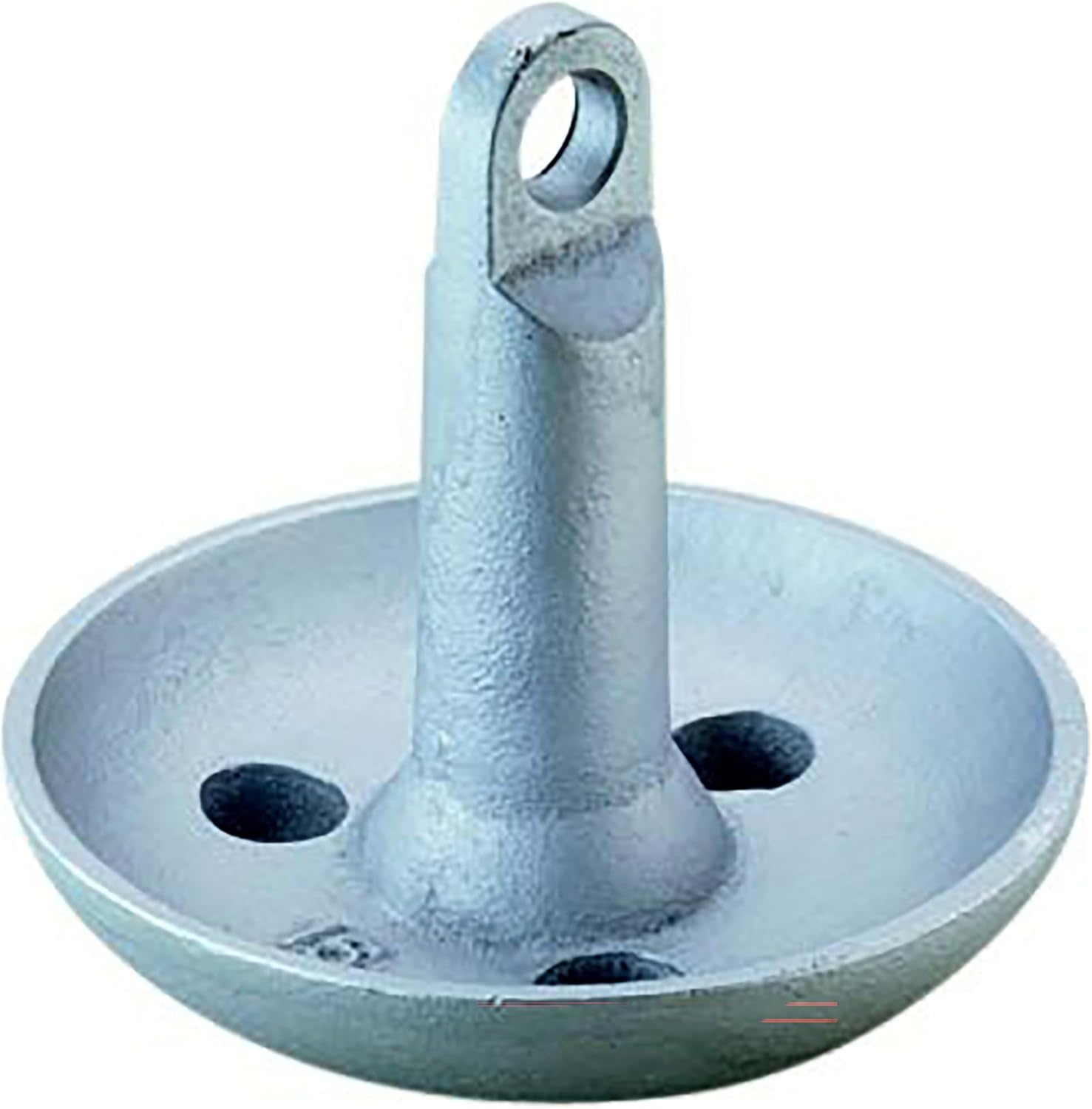 Attwood 9943-1 Cast Iron Mushroom Anchor, 15-Pounds, Aluminum-Plated Silver Finish, Gray