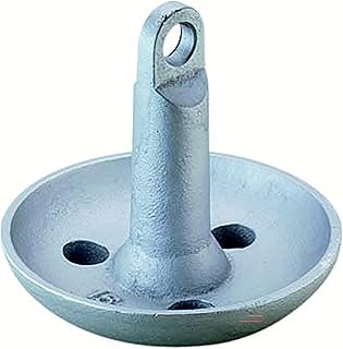 Attwood 9943-1 Cast Iron Mushroom Anchor, 15-Pounds, Aluminum-Plated Silver Finish, Gray
