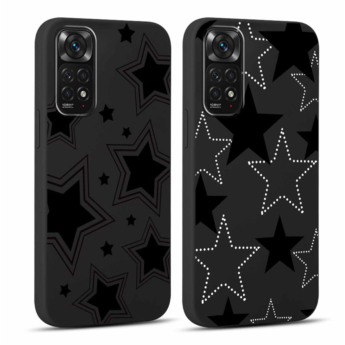 Yoedge 2 × Cover per Xiaomi Redmi Note 11 / Note 11S 4G 6,43, Custodia Leopardo per Telefono in Trasparente con Aesthetic Disegni, Cellulare in Silicone per Xiaomi Redmi Note 11S case