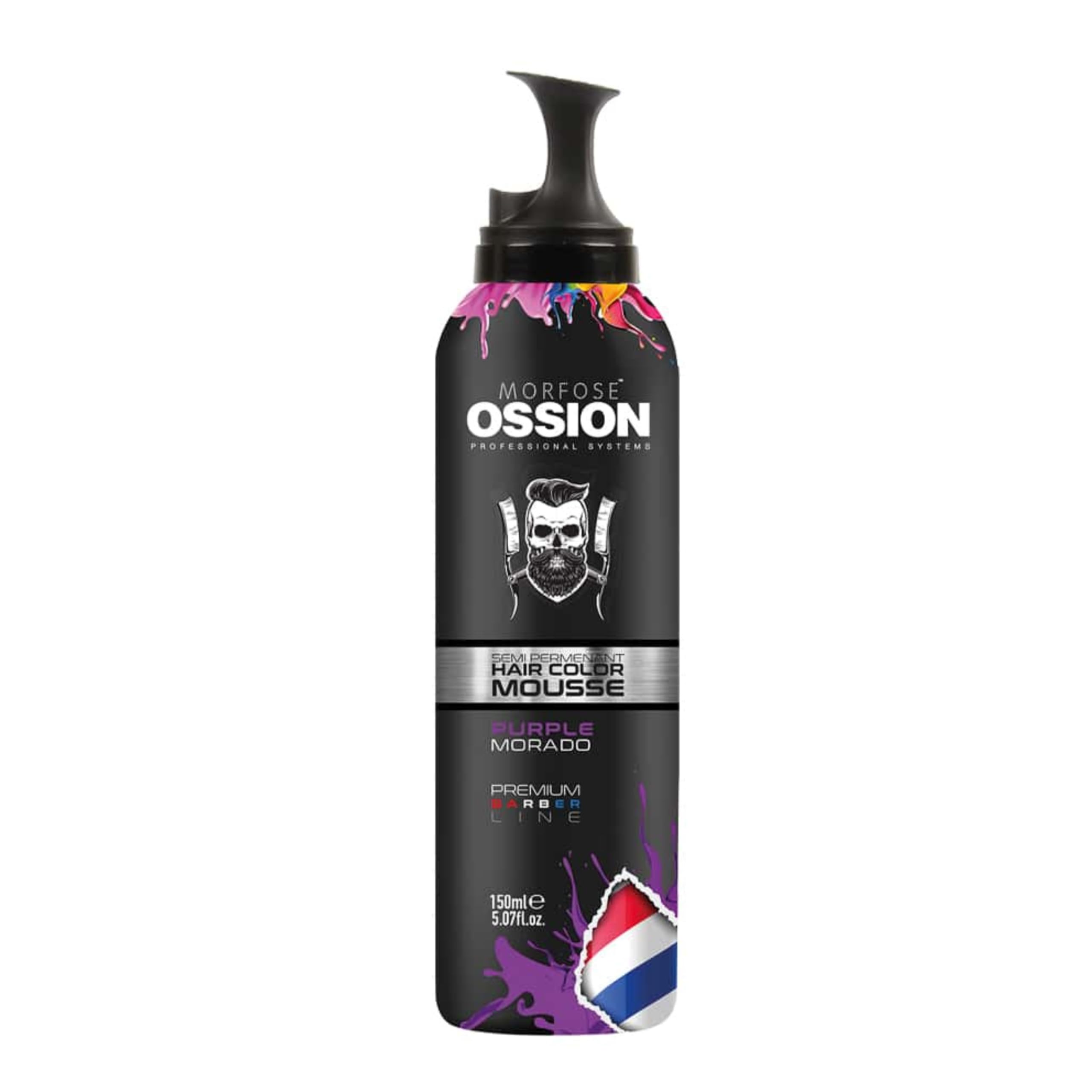 Morfose Ossion PBL Purple Purple Semi Permanent Hair Color Mousse 150ml - Semi-permanent Hair Coloring Mousse
