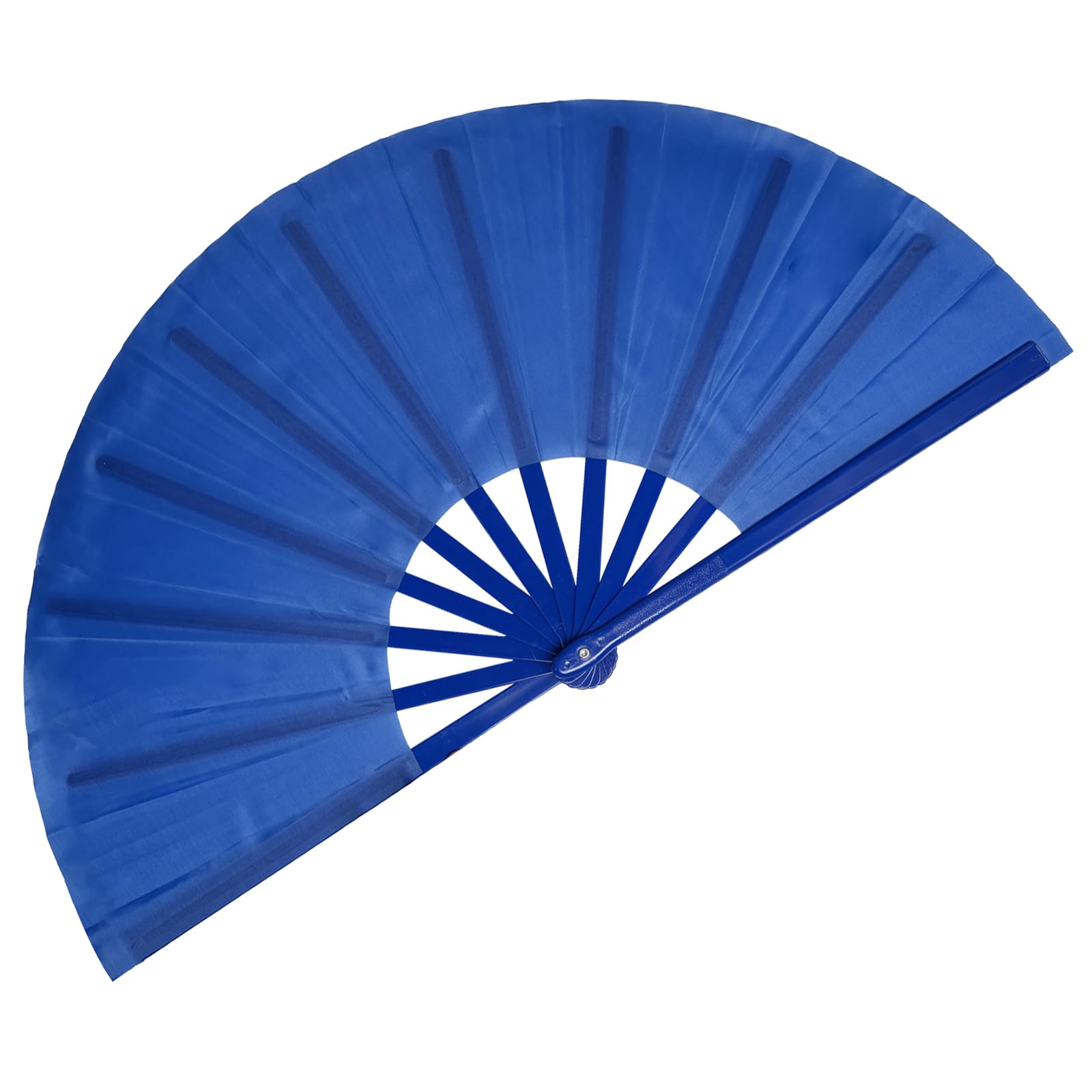 Photo 1 of dmjuncong 13inch Large Folding Hand Rave Fan,Clack Handheld Popping Fan Clacking Fans for Line Dancing,Music Festivals,Carnival,Wedding,Home Decoration and Cooling in Various Occasions. (Blue)