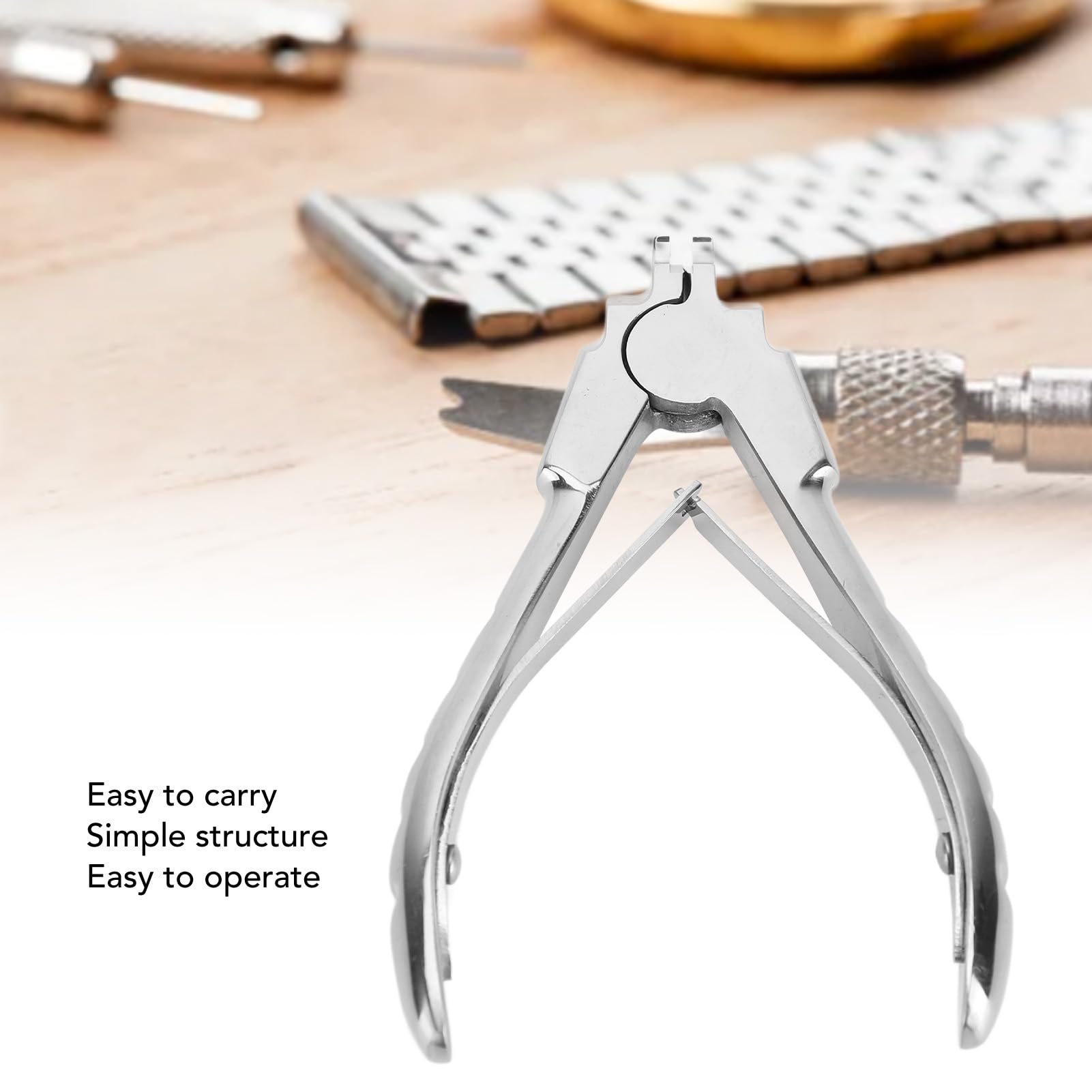 Pince de Retrait de Bracelet de Montre, Outil Professionnel de Retrait de Bracelet pour Bricolage Réparation à Domicile en Acier Inoxydable 1 unité