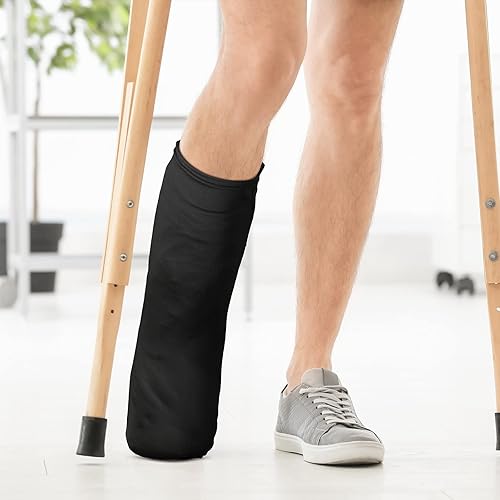 Miniatura 5 de 2 piezas de cubierta fundida para piernas, media corta, funda fundida debajo de la rodilla, manga fundida para piernas de pie, hombres y mujeres