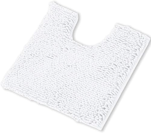 Miniatura 9 de LuxUrux Alfombra de Baño para Inodoro en Forma de U  Súper Absorbente y Antideslizante, Alfombra Contorneada para Alrededor del Inodoro, Chenilla