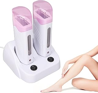 Double Depilatory Heater, Wax Warmer Machine, Portable Wax Warmer Machine for Leg Armpit with Heater Base