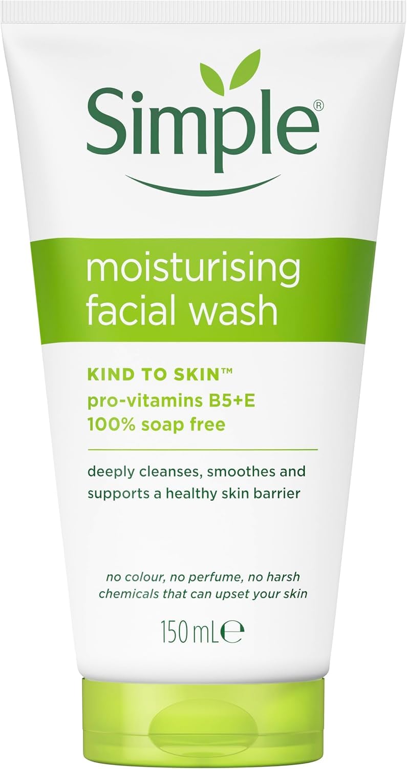 Simple Kind To Skin Moisturising Facial Wash Facewash, No Soap, No Added Perfume, No Harsh Chemicals, No Artificial Color, No Alcohol And No Parabens,