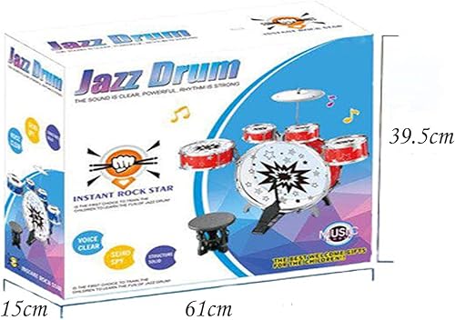 Miniatura 3 de Juego de batería de jazz para niños de 3 a 8 años de edad juego de batería de juguete de instrumentos musicales tocando el kit de batería de