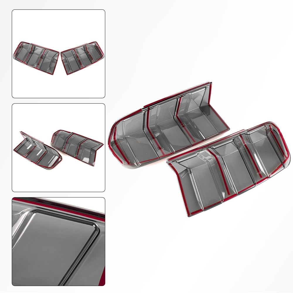 Jogon Tail Light Lamp Guard Trim for Ford Mustang GT S650 Dark Horse Ecoboost 2024 2025 Taillight Lens Cover, Rear Lamp Decorative Sticker (Style B)