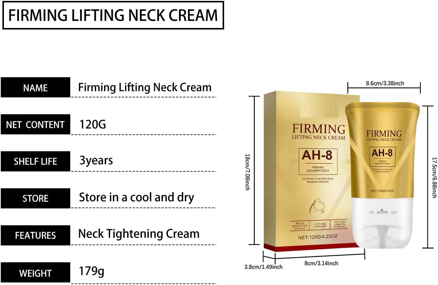 Vipomkowa Neck Firming Cream, Skin Tightening Cream For Face & Neck, Sagging Skin Solution - Best For Tightening & Lifting (2Pc)