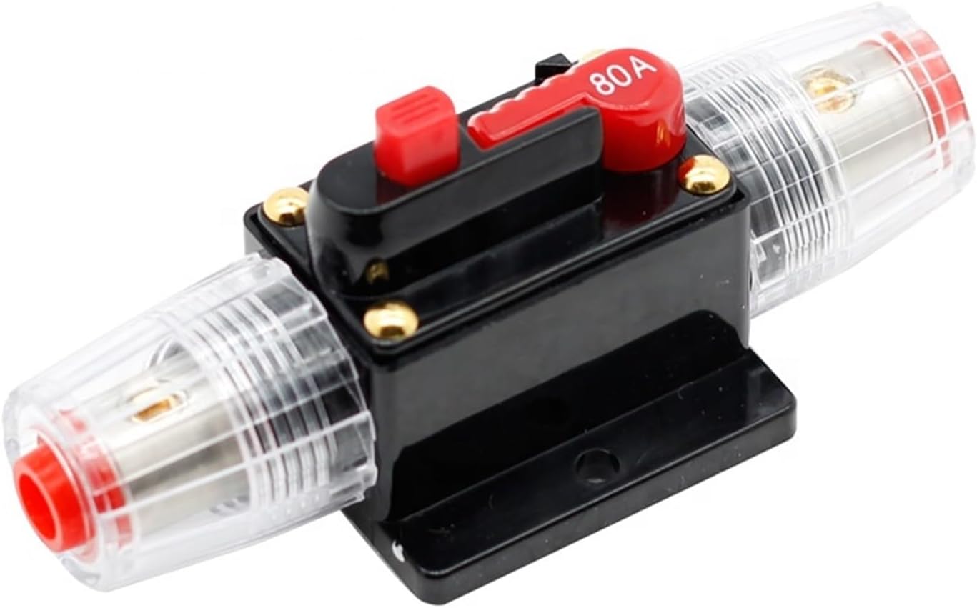 50A60A70A80A100A120A150A 12V Car Truck Audio Modification Stereo Amplifier Circuit Breaker Automatic Reset Fuse Holder Switch(100A)