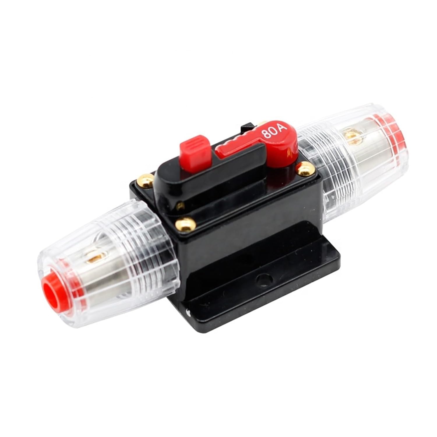 50A60A70A80A100A120A150A 12V Car Truck Audio Modification Stereo Amplifier Circuit Breaker Automatic Reset Fuse Holder Switch(80A)