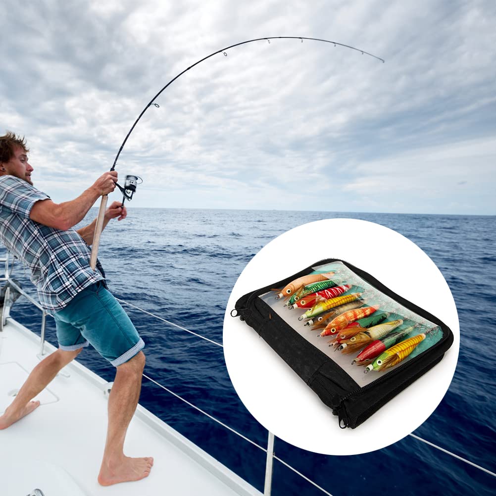 KKPLZZ Set di Esche Artificiali per Pesca, Esche per Gamberetti e Calamari, Realistiche 3D con Maschere di Calamari, Ami per Jig, 10 Pezzi