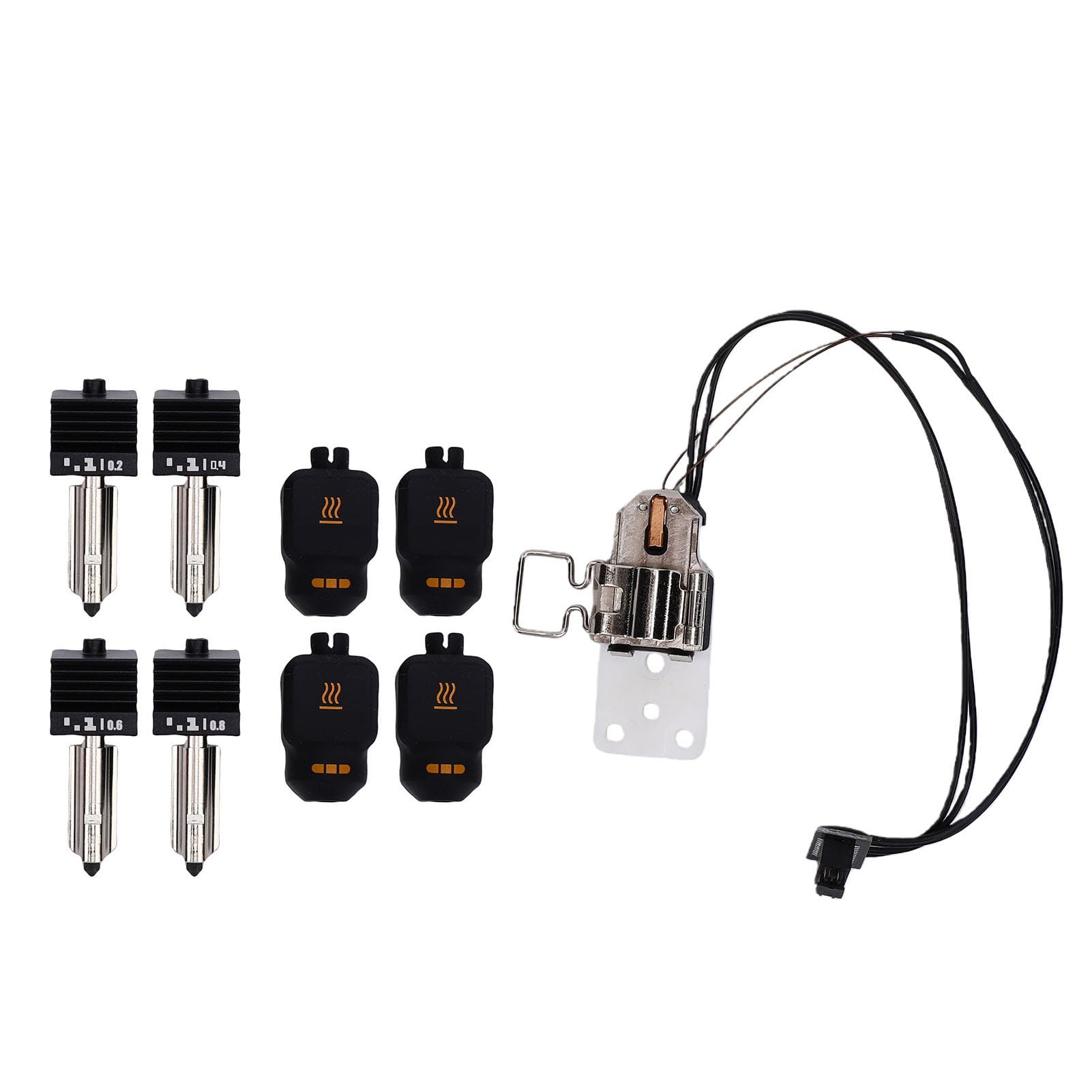 Fafeicy Kit Hotend para Impresora 3D 0,2 0,4 0,6 0,8 Mm Acero Endurecido