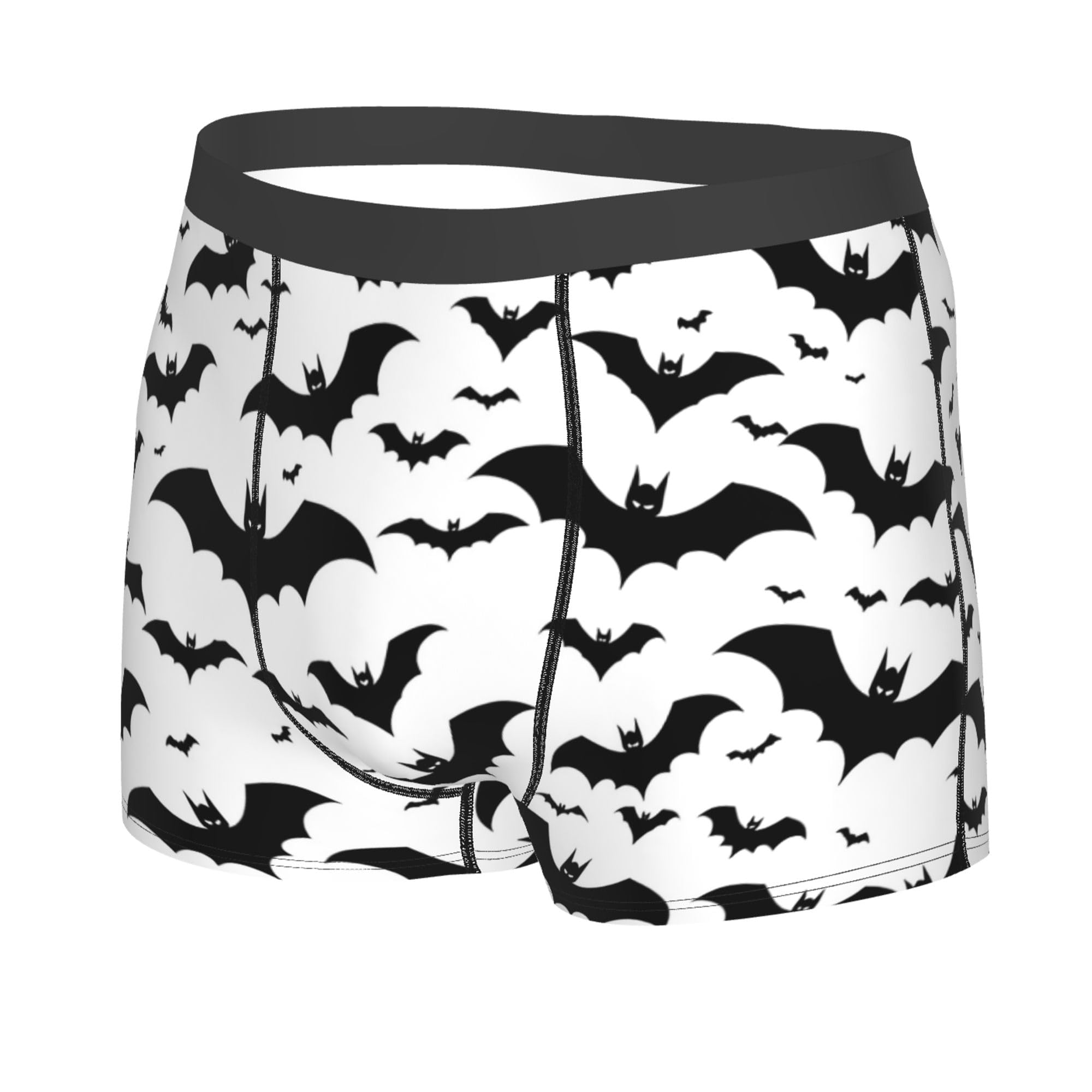 Kwqdozf Men's As Pic Bat Boxer Briefs, Halloween Breathable Underwear Comfort Boxers Shorts Support Trunks