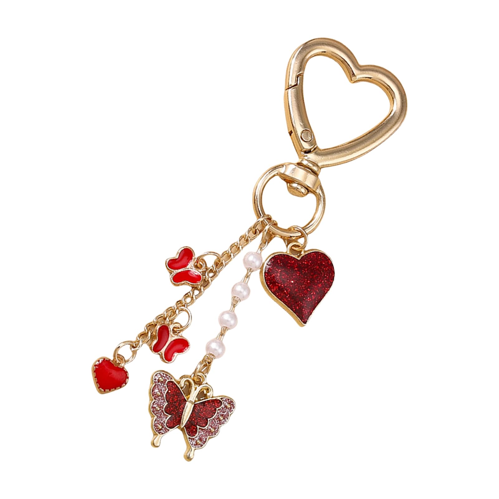 Jazuaiao Enameled Flower Letter Keychain Jewelry Accessory for Women Girls Handbags Backpacks Trendy and Portable Designs Flower Bag Charm Keyring
