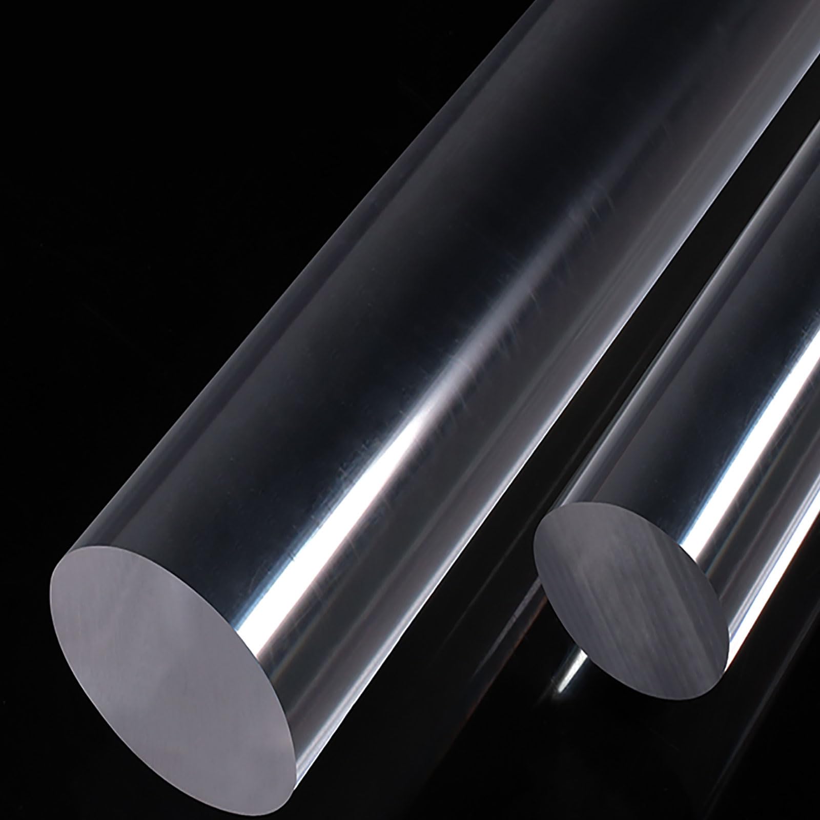 tasti di trasmissione della torta acrilica, 2 pezzi di barre acriliche trasparenti, diametro 40-55 mm, lunghezza 500 mm for lavori artigianali fatti a mano, forniture artistiche fatte a mano(40mm)