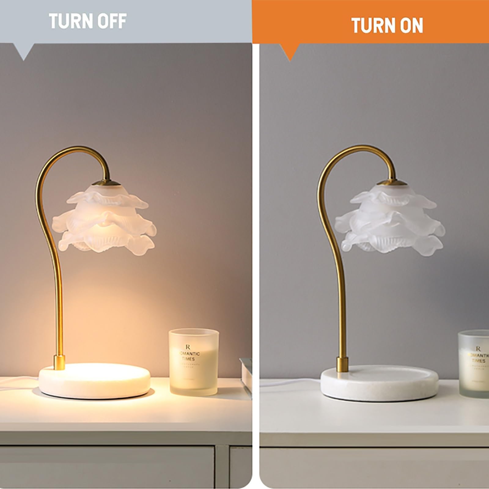 Lampada Scalda Candela Con Timer: A A Forma Di Fiore, Cera Da Sciogliere, Regali Per La Casa, Nuovo Arredamento, Regalo Natale E Compleanno Per Donne Mamme