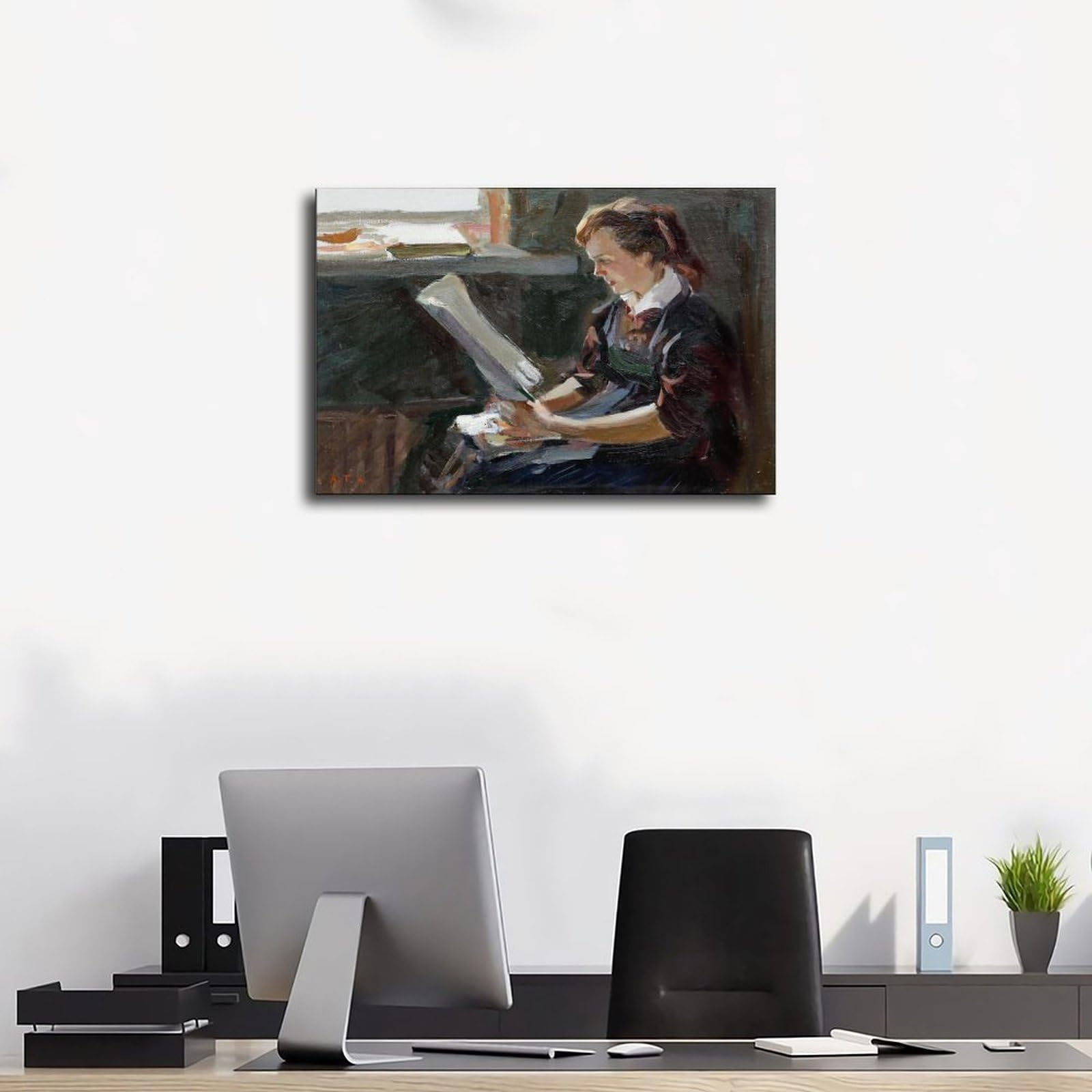 ANFOTCM A. T. K. plakaty na płótnie sztuka ścienna sypialnia biuro pokój dekoracja prezent 50 x 75 cm