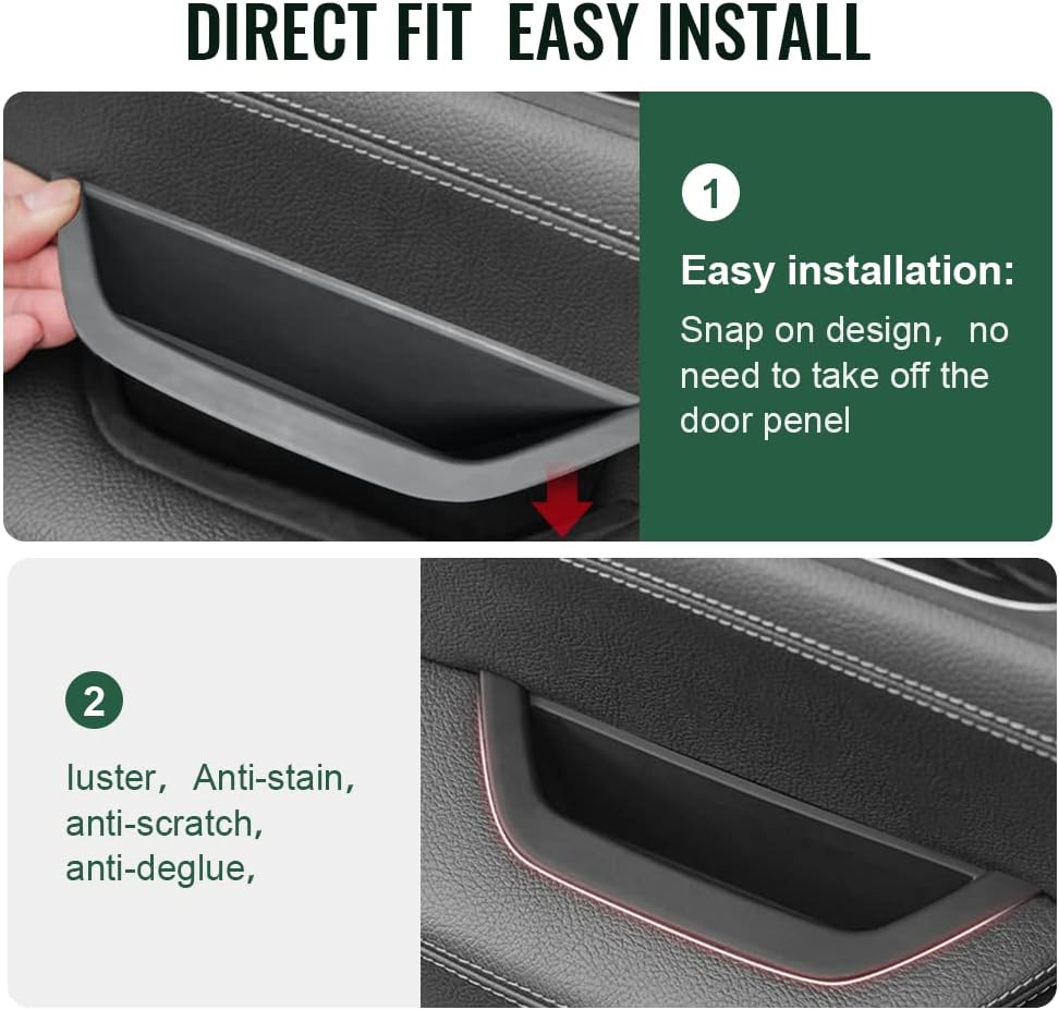 GZYF Car Auto Interior Inner Door Handle Pull Trim,Driver Side Door Armrest Cover for BMW X3 X4 F25 F26,for BMW X3 F25 2010-2016,for BMW X4 F26 2014-2017, Front Left Side, Black