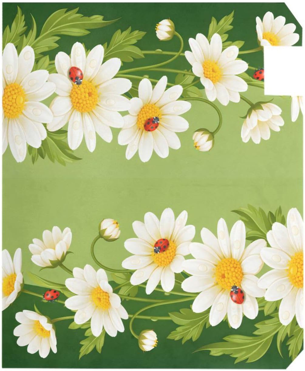 WOOR Daisies and Ladybugs Magnetic Mailbox Cover Spring Oversized-20.8"x 25.5"