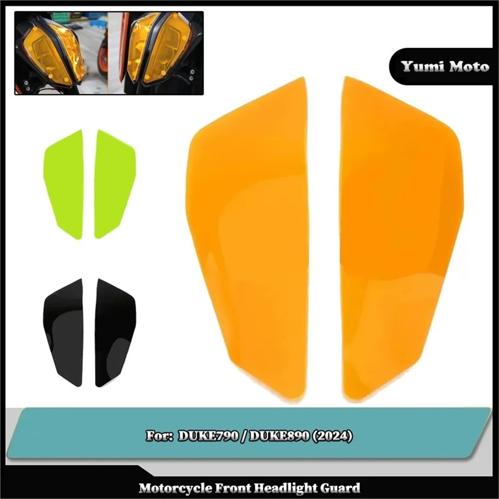 osłona reflektora motocykl Dla KTM DUKE790 DUKE890 DUKE 790 890 2024 Motocykl Osłona Przedniego Reflektora Głowica Światła Osłona Obiektywu Protector metalowy retro grill(Clear)