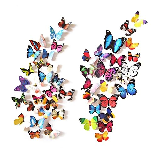 Butterfly Wall Stickers - 80 Pcs 3D Butterflies Decor Mural