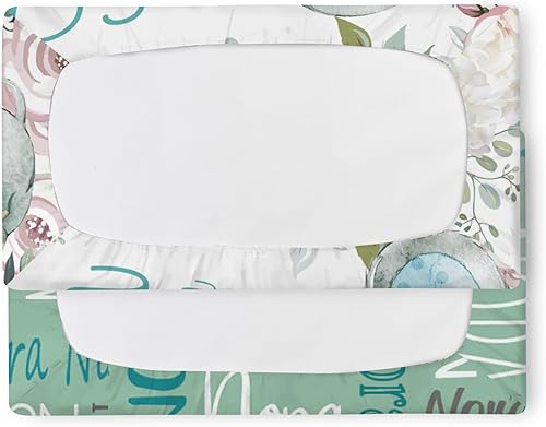 Miniatura 5 de Sábanas personalizadas para cuna de bebé, sábana bajera ajustable con nombre personalizado para funda de colchón estándar de cuna, paquete de 2