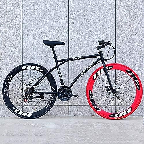  Bici Da Strada Per Uomo E Donna, Biciclette Da Strada Per Adulti Con Telaio In Acciaio Al Carbonio Da 26 Pollici A 24 Velocità, Doppio Freno A Disco Ciclismo Da Corsa, Mountain Bike Da Strada Con