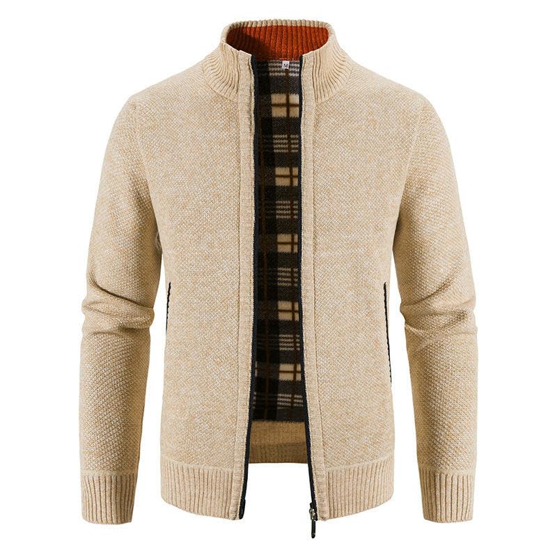 Suéter de punto térmico para hombre que elimina el frío corporal con forro denso 5