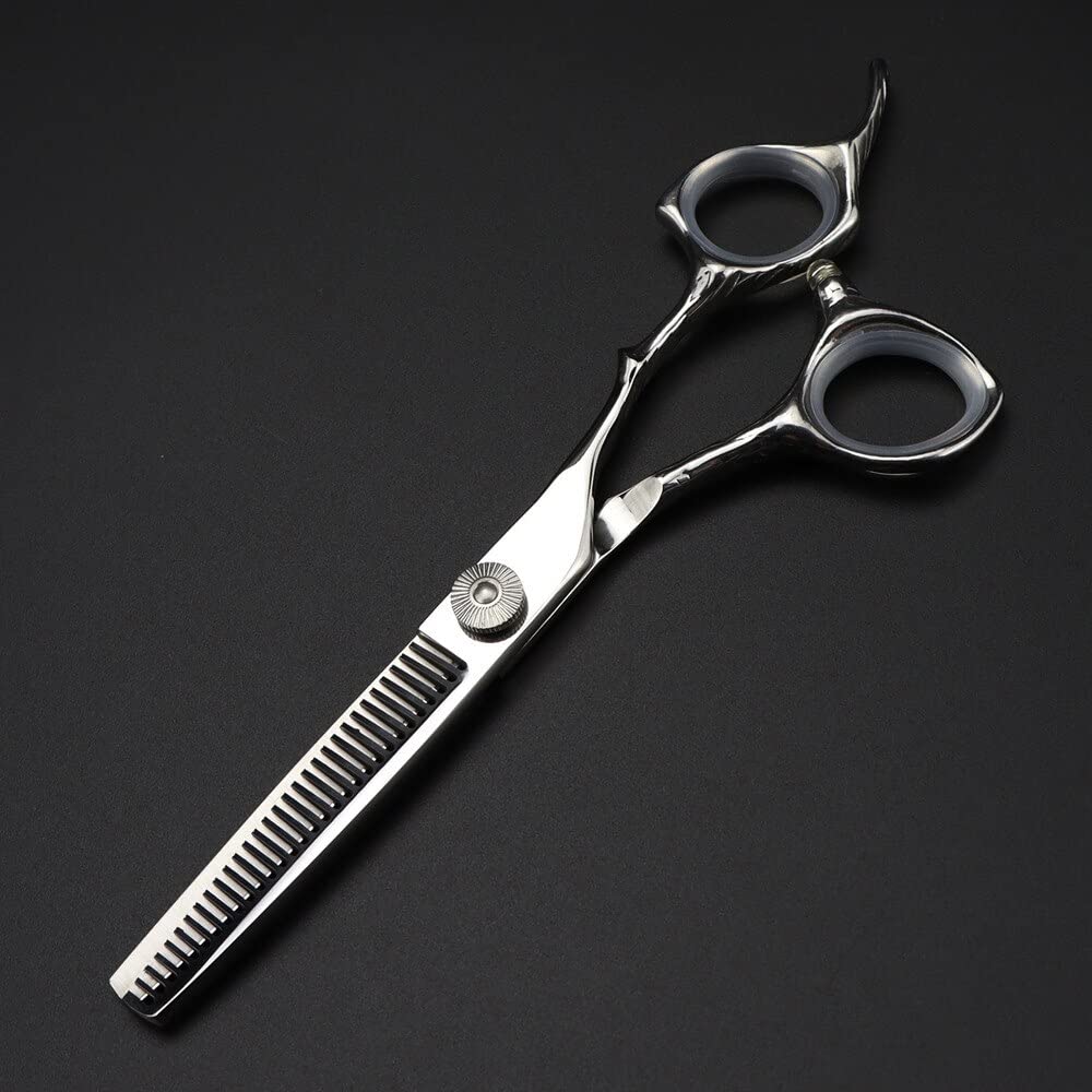 Professional Hair Cutting Shears, 6 Inch Professional Japan 440c Steel Silver Cut Hair Scissors Cutting Barber Haircut Thinning Shears Hairdresser Scissors (Color : Thinning scissor)