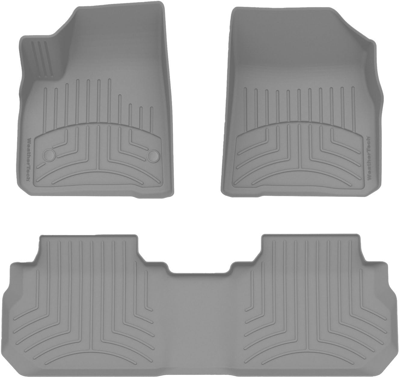 WeatherTech FloorLiner HP Custom Fit Floor Mats for Cadillac XT5 1st & 2nd Row (46955-1-2IM), Grey