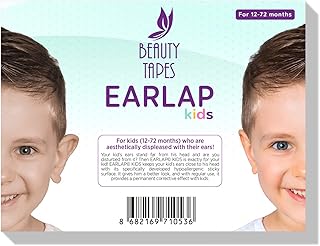 Beauty Tapes Kids Ear Corrector for Kids (12-72 Months), Protruding Ear Sticker, Protruding Ear Pinning Without Surgery, Permanent Corrective Effect, Contains 20 Kids Corrector, 10 Solaps