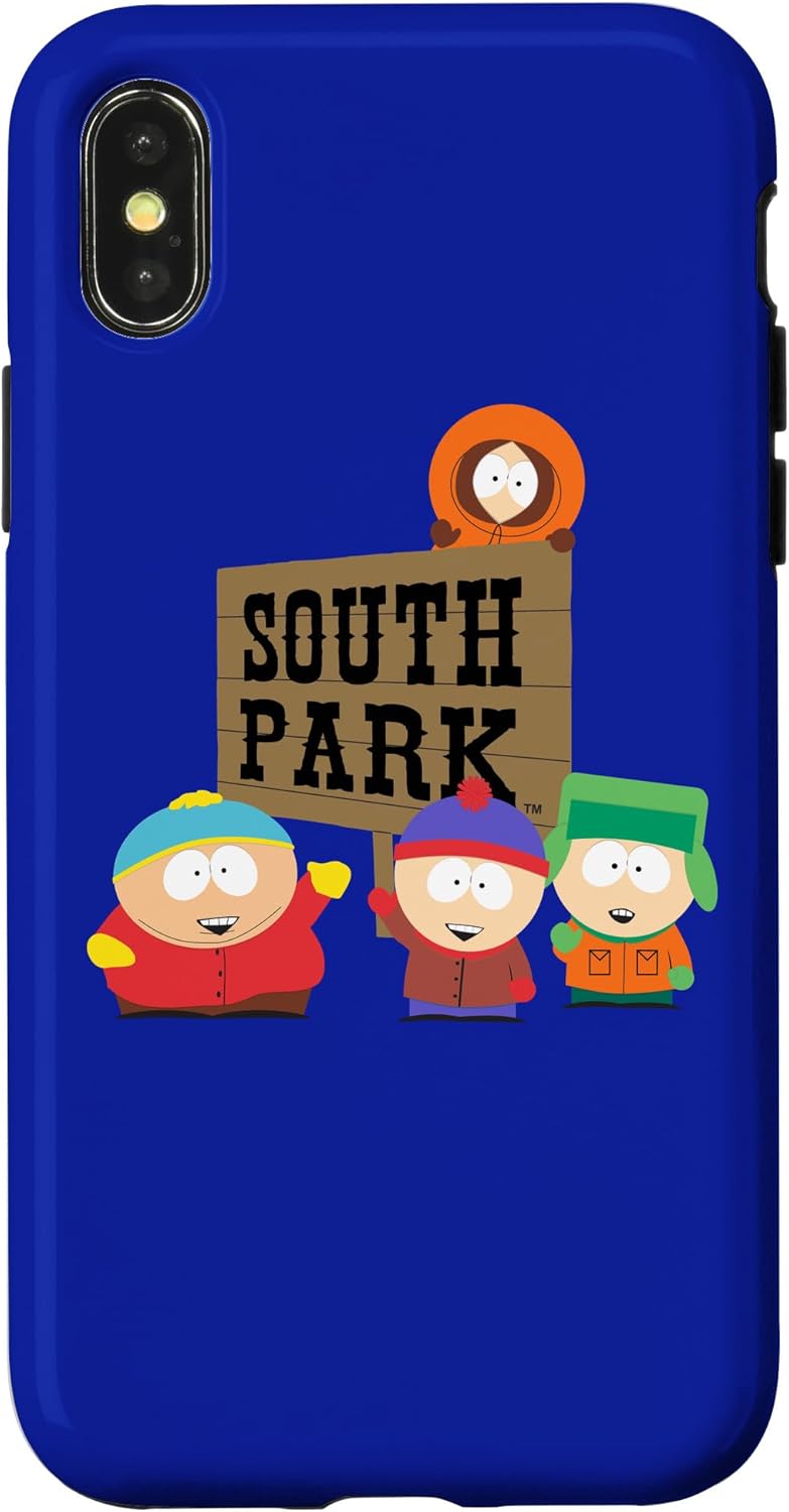 South Park Gang with Sign Case for iPhone 14