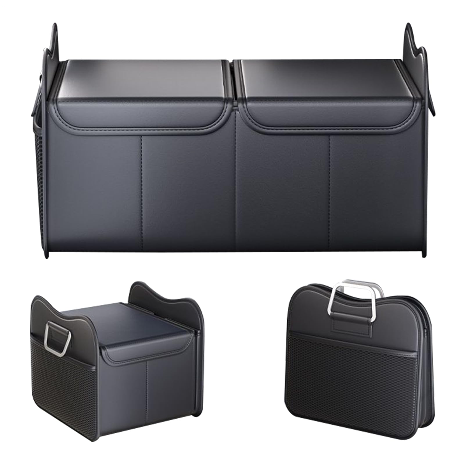 Generisch Organizer per bagagliaio per SUV | Organizer per bagagliaio auto | con coperchio | per auto pieghevoli organizzazione per viaggi con camion berlina vacanza viaggio su strada