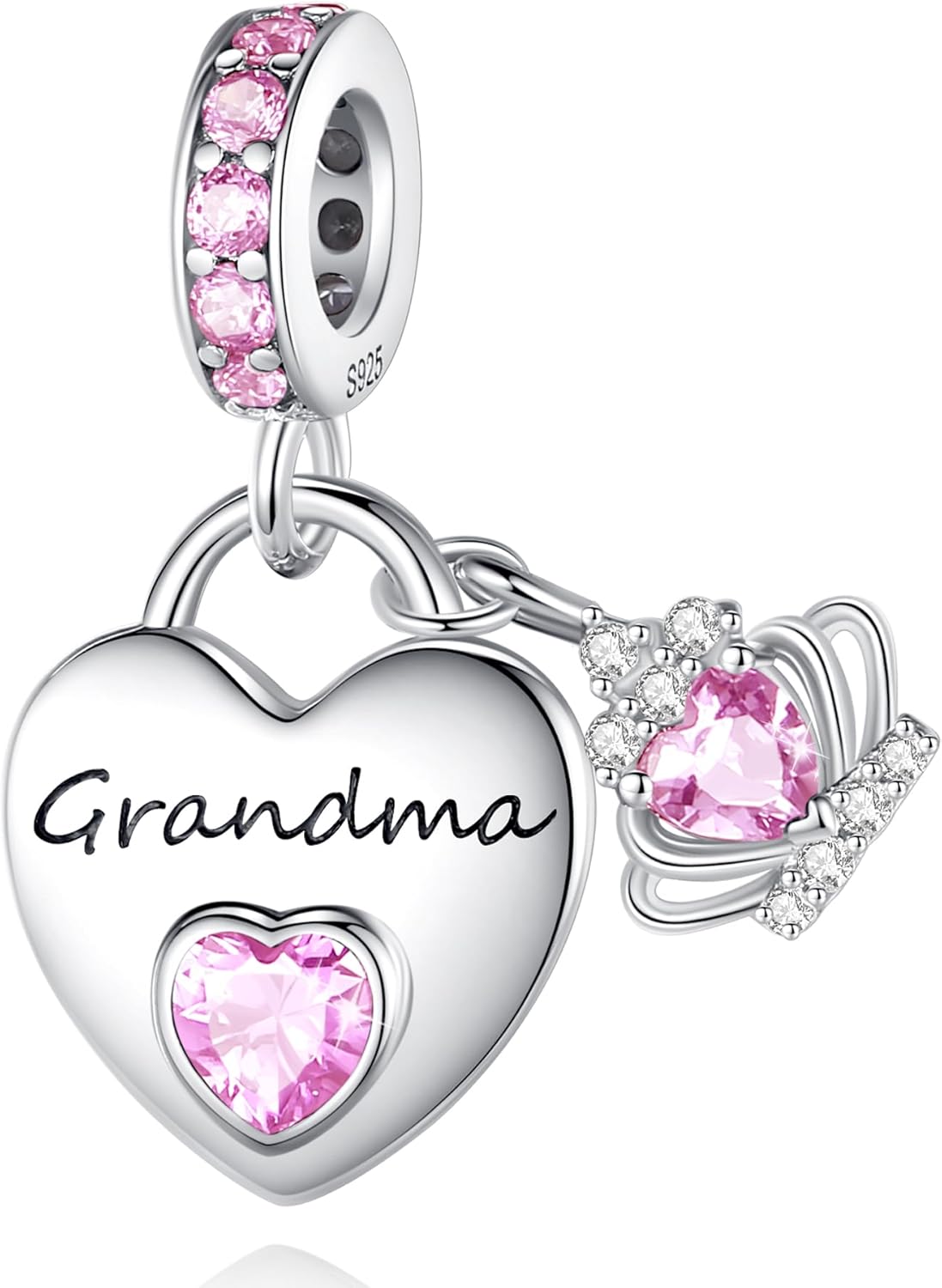 Family Charms for Charms Bracelet: 925 Sterling Silver Heart Dangle Charms for Bracelets and Necklaces, Birthday Mother's Day Christmas Jewelry Gifts For Women.