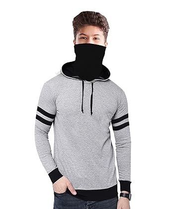 JUGULAR Boys Round Full Sleeve Hooded with Mask T-Shirt