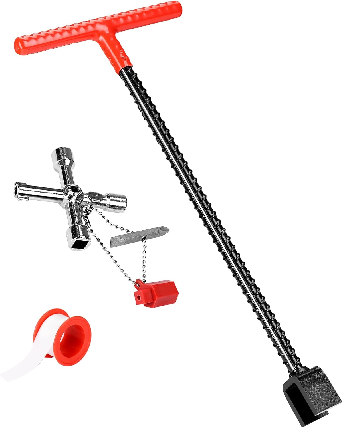 JOYTUTUS 17 Inch Water Meter Key, Water Shut Off Tool with