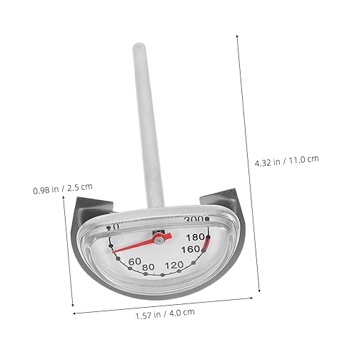 Miniatura 2 de Termómetro de acero inoxidable para freír con soporte, medidor de temperatura de aceite preciso para cocinar, hornear y freír para carne, pescado y