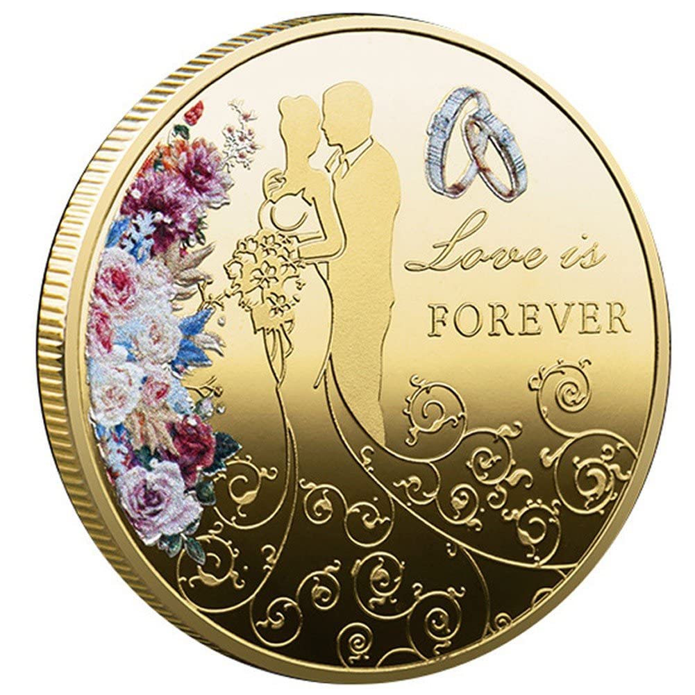Ericetion Gold1 Is Forever Commemorative Coin Multi-Language Lucky Coin Souvenir Collection Art Gift For Lover, Wife, Husband, Couple, Valentine's Day