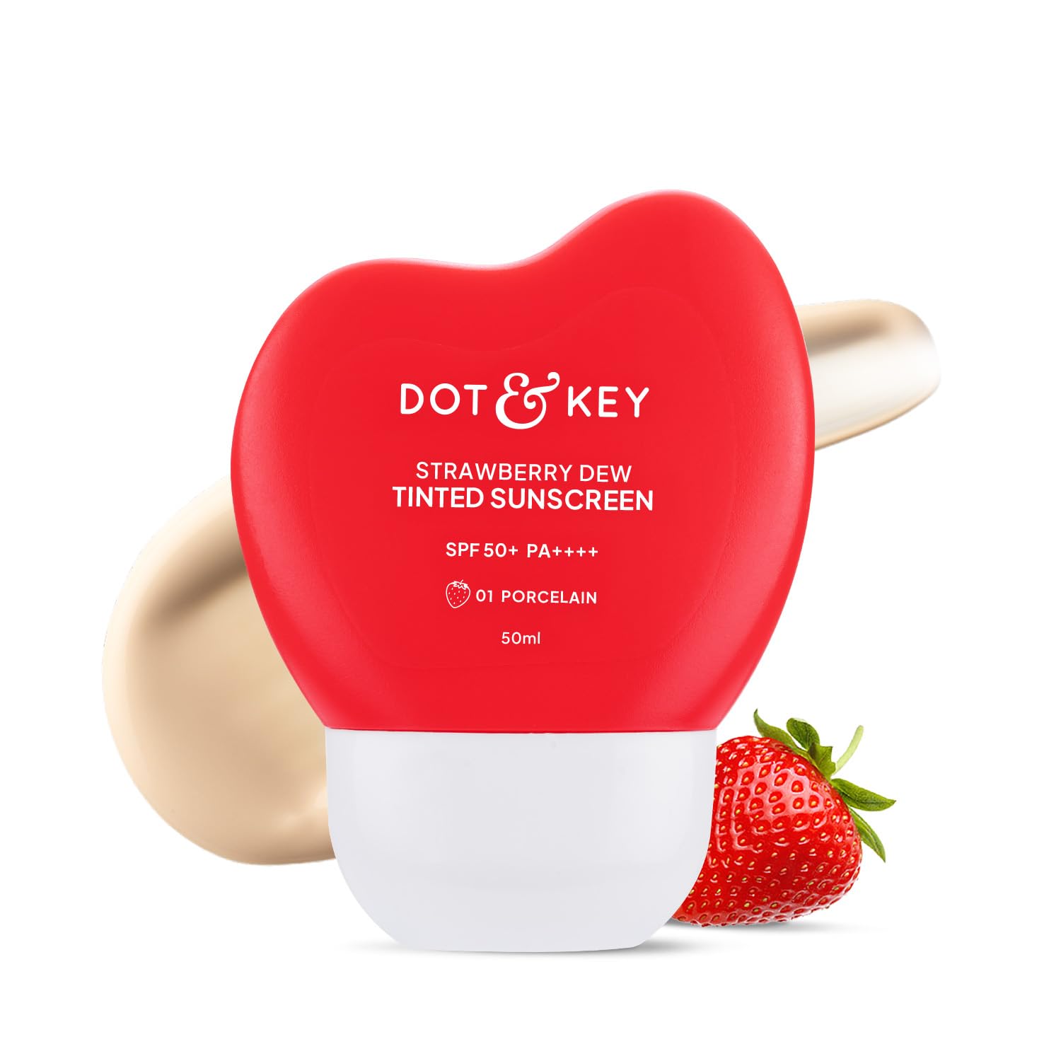 Dot & Key Strawberry Dew Tinted Sunscreen SPF 50+ Pa++++ - 01 Porcelain | Protection Against UA/UB | Broad Spectrum, Water & Sweat resistant | For All Skin Types | 50ml-image-10