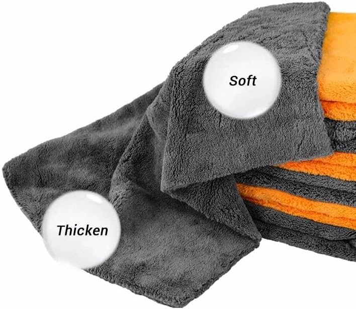 40X40cm Microfiber Towels Car Care Washing Thicken Towel Car Detailing Drying Cloth Cleaning Tool Auto Wash Accessories Orange 2pcs Superfine Fiber
