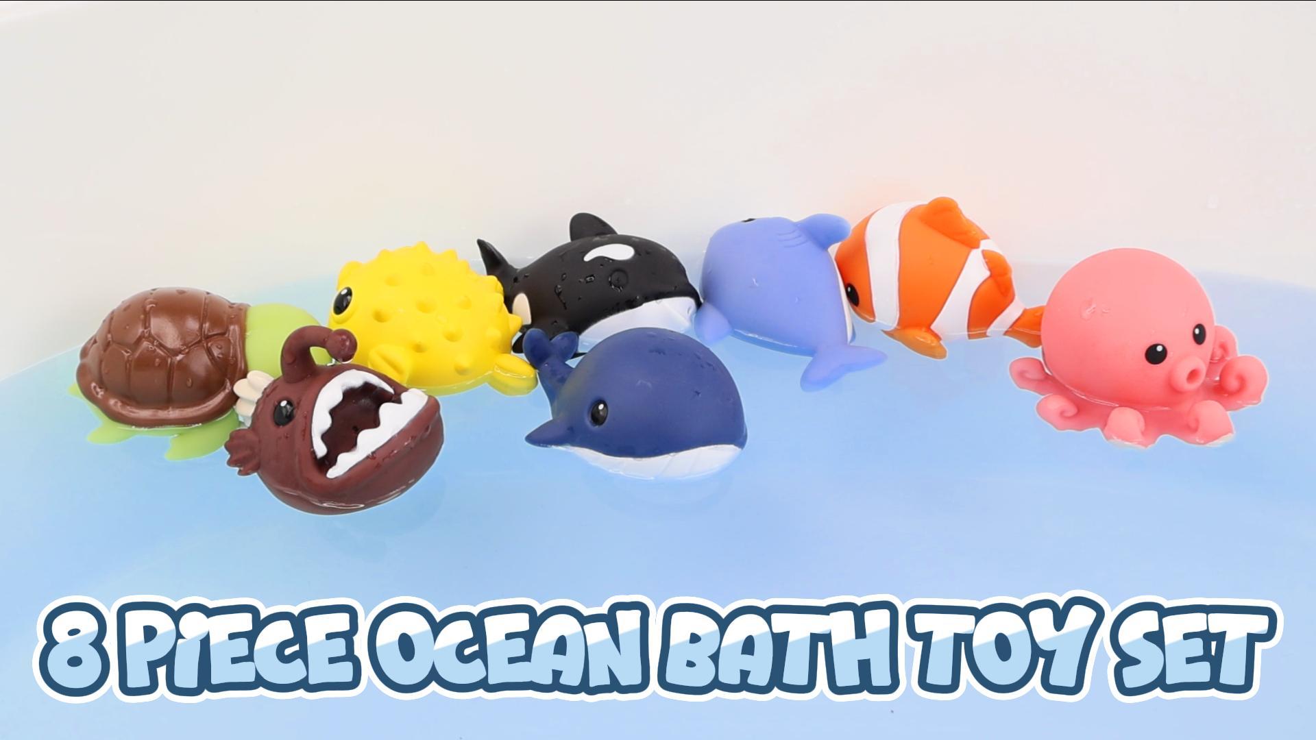 Amazon.com : Zippytots 8 PCS Ocean Animal Bath Toys Mold Free