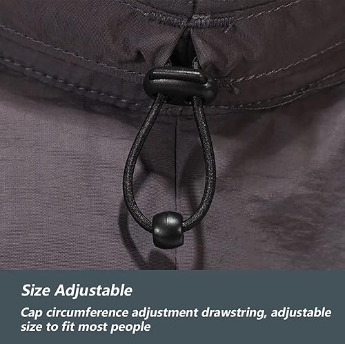 Miniatura 6 de Sombrero para el sol al aire libre plegable UPF50+ Sombrero de pescador de ala ancha para hombres y mujeres Sombrero Boonie impermeable para pesca,