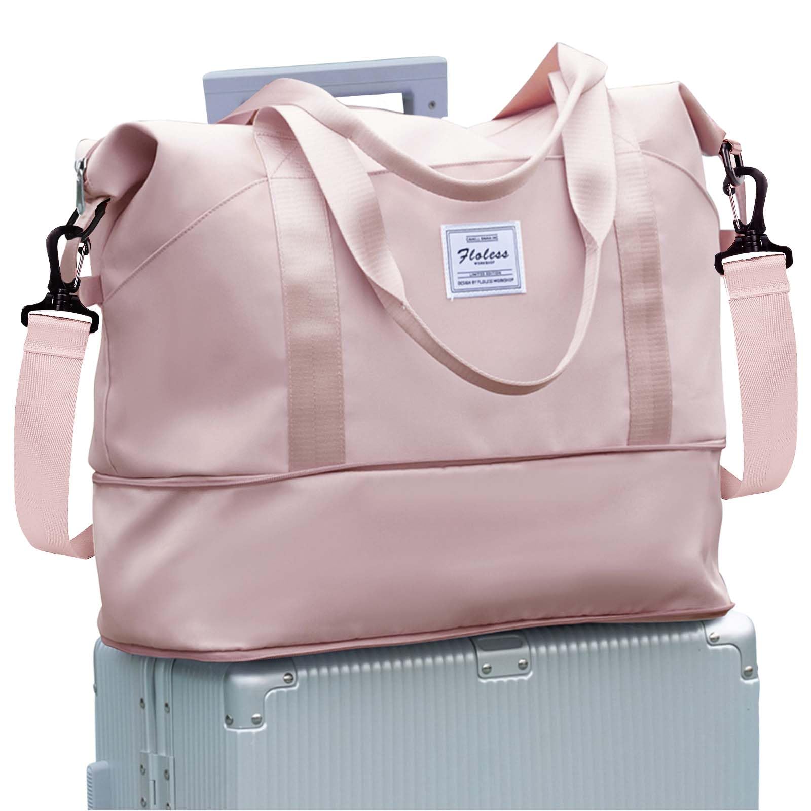 Travel Duffel Bag, Sports Tote Gym Bag, Shoulder Weekender Overnight Bag for Women