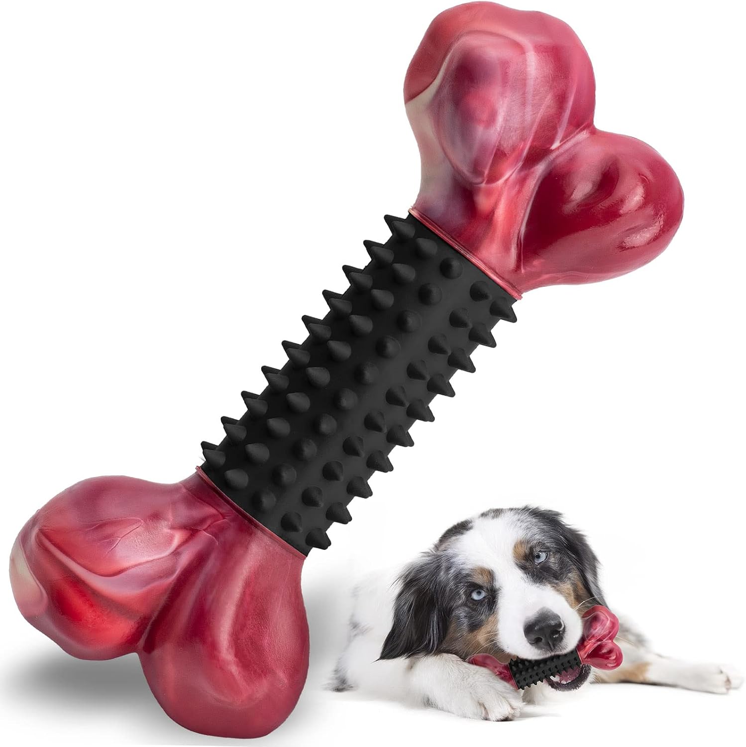 Apasiri Tough Dog Toys for Aggressive Chewers Large Breed, Dog Chew Toys, Durable Dog Toys, Dog Bones Made with Nylon and Rubber, Big Indestructible Dog Toy, Medium Puppy Chew Toys Teething Chew Toys